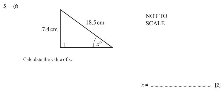 Question 5(f) - Cambridge IGCSE Maths Past Papers - Core Calculator - Paper 3 - TZ3 June 2024