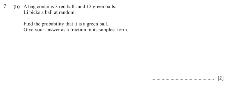 Question 7(b) - Cambridge IGCSE Maths Past Papers - Core Calculator - Paper 3 - TZ3 June 2024