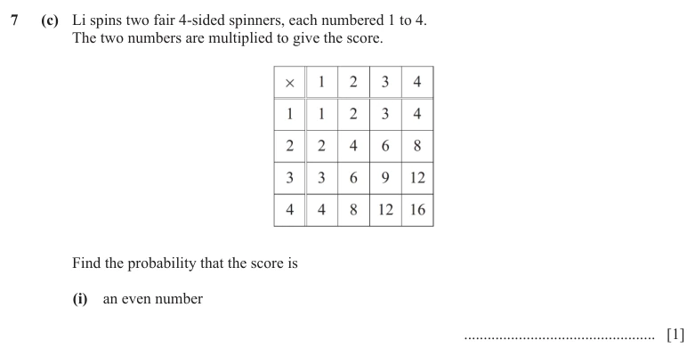 Question 7(c)(i) - Cambridge IGCSE Maths Past Papers - Core Calculator - Paper 3 - TZ3 June 2024