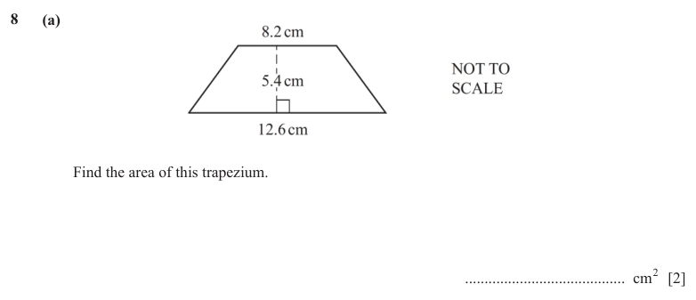Question 8(a) - Cambridge IGCSE Maths Past Papers - Core Calculator - Paper 3 - TZ3 June 2024