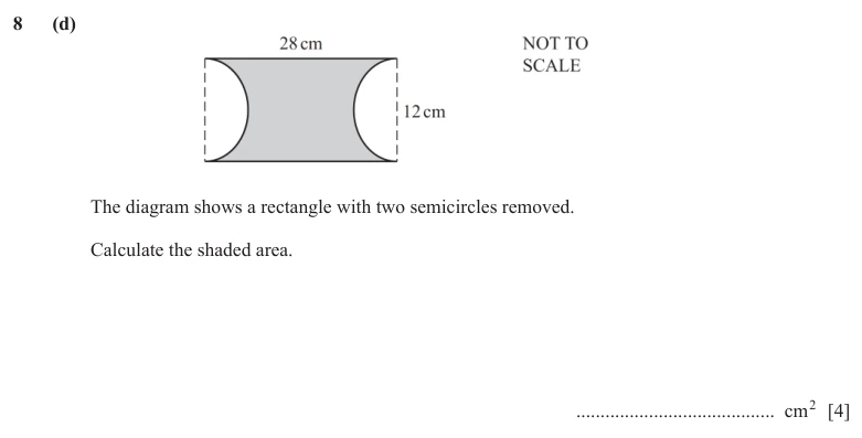 Question 8(d) - Cambridge IGCSE Maths Past Papers - Core Calculator - Paper 3 - TZ3 June 2024