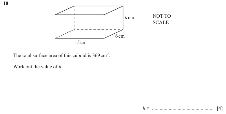 Question 10 - Cambridge IGCSE Maths Past Papers - Core Calculator - Paper 1 - TZ1 June 2024