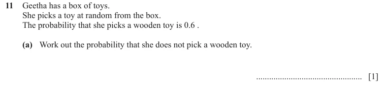 Question 11(a) - Cambridge IGCSE Maths Past Papers - Core Calculator - Paper 1 - TZ1 June 2024