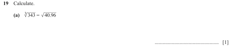 Question 19(a) - Cambridge IGCSE Maths Past Papers - Core Calculator - Paper 1 - TZ1 June 2024