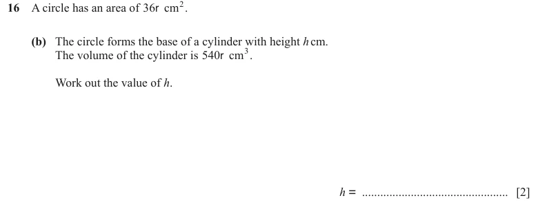 Question 16(b) - Cambridge IGCSE Maths Past Papers - Core Calculator - Paper 1 - TZ2 June 2024