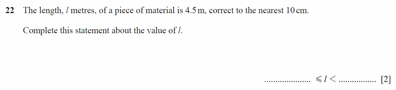 Question 22 - Cambridge IGCSE Maths Past Papers - Core Calculator - Paper 1 - TZ2 June 2024