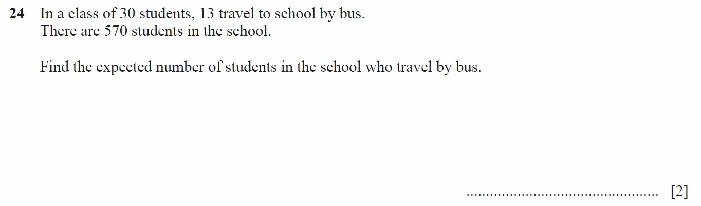 Question 24 - Cambridge IGCSE Maths Past Papers - Core Calculator - Paper 1 - TZ2 June 2024
