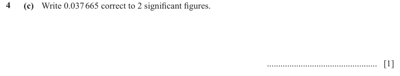 Question 4(c) - Cambridge IGCSE Maths Past Papers - Core Calculator - Paper 1 - TZ3 June 2024