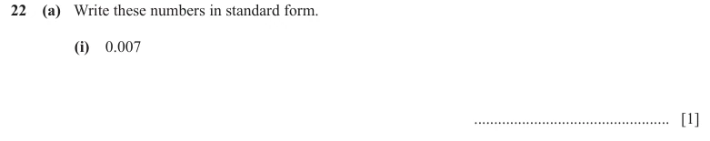 Question 22(a)(i) - Cambridge IGCSE Maths Past Papers - Core Calculator - Paper 1 - TZ3 June 2024