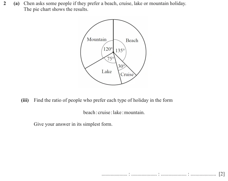 Question 2(a)(iii) - Cambridge IGCSE Maths Past Papers - Core Calculator - Paper 3 - TZ1 June 2024