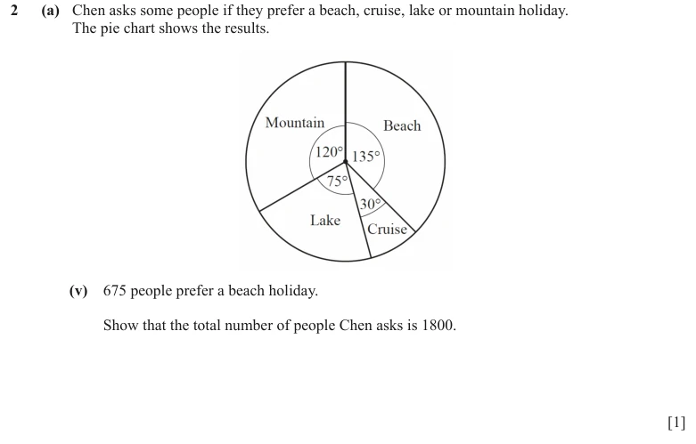 Question 2(a)(v) - Cambridge IGCSE Maths Past Papers - Core Calculator - Paper 3 - TZ1 June 2024