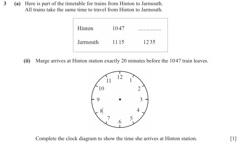 Question 3(a)(ii) - Cambridge IGCSE Maths Past Papers - Core Calculator - Paper 3 - TZ1 June 2024