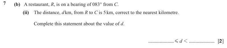 Question 7(b)(ii) - Cambridge IGCSE Maths Past Papers - Core Calculator - Paper 3 - TZ1 June 2024