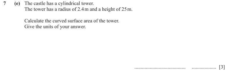 Question 7(e) - Cambridge IGCSE Maths Past Papers - Core Calculator - Paper 3 - TZ1 June 2024