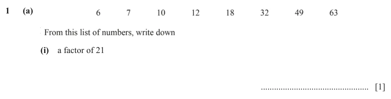 Question 1(a)(i) - Cambridge IGCSE Maths Past Papers - Core Calculator - Paper 3 - TZ2 June 2024