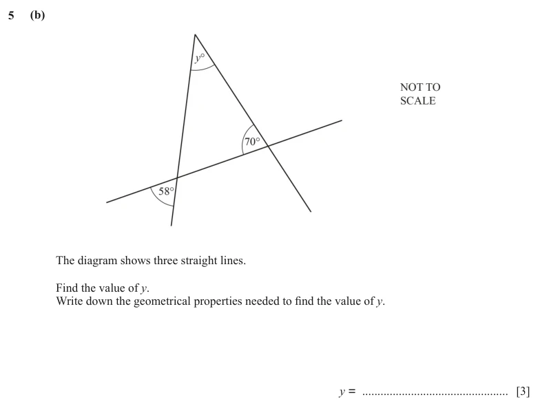 Question 5(b) - Cambridge IGCSE Maths Past Papers - Core Calculator - Paper 3 - TZ2 June 2024
