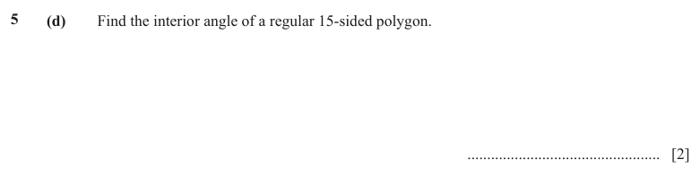Question 5(d) - Cambridge IGCSE Maths Past Papers - Core Calculator - Paper 3 - TZ2 June 2024