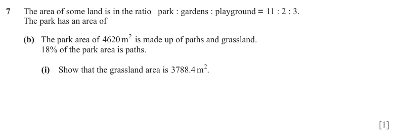 Question 7(b)(i) - Cambridge IGCSE Maths Past Papers - Core Calculator - Paper 3 - TZ2 June 2024