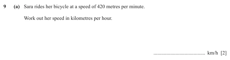 Question 9(a) - Cambridge IGCSE Maths Past Papers - Core Calculator - Paper 3 - TZ2 June 2024