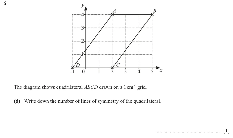 Question 6(d) - Cambridge IGCSE Maths Past Papers - Core Calculator - Paper 3 - TZ1 November 2023