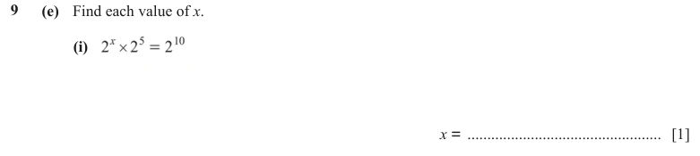 Question 9(e)(i) - Cambridge IGCSE Maths Past Papers - Core Calculator - Paper 3 - TZ1 November 2023