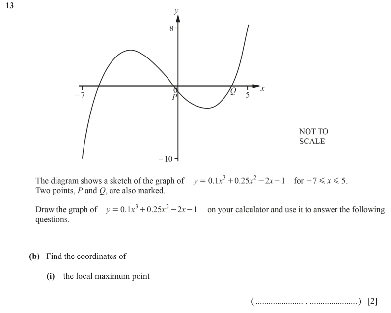 Question 13(b)(i) - Cambridge IGCSE Maths Past Papers - Core Calculator - Paper 3 - TZ1 November 2023