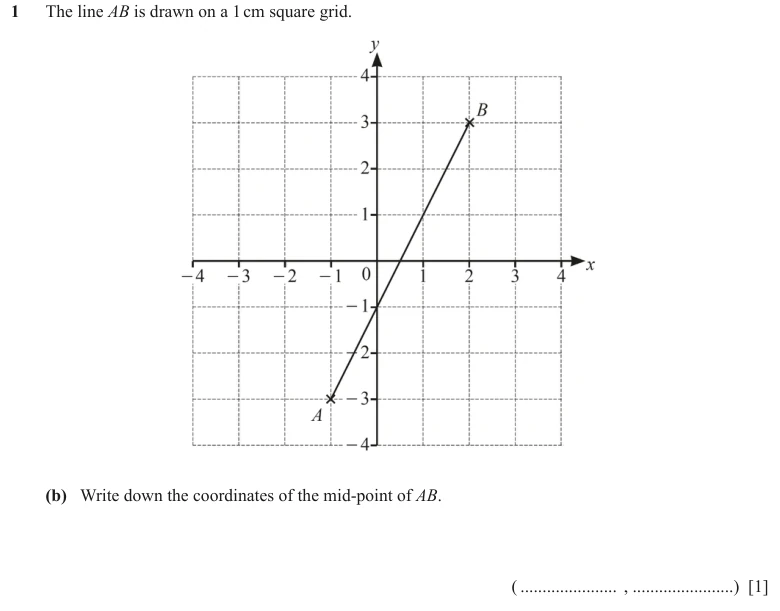 Question 1(b) - Cambridge IGCSE Maths Past Papers - Core Calculator - Paper 3 - TZ2 November 2023