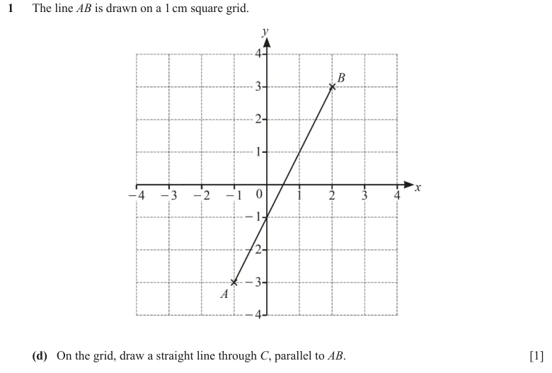 Question 1(d) - Cambridge IGCSE Maths Past Papers - Core Calculator - Paper 3 - TZ2 November 2023