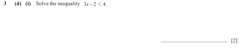 Question 3(d)(i) - Cambridge IGCSE Maths Past Papers - Core Calculator - Paper 3 - TZ2 November 2023