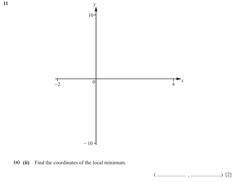 Question 11(a)(ii) - Cambridge IGCSE Maths Past Papers - Core Calculator - Paper 3 - TZ2 November 2023