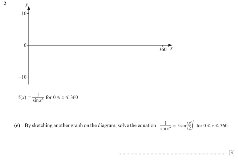 Question 2(e) - Cambridge IGCSE Maths Past Papers - Core Calculator - Paper 4 - TZ1 November 2023
