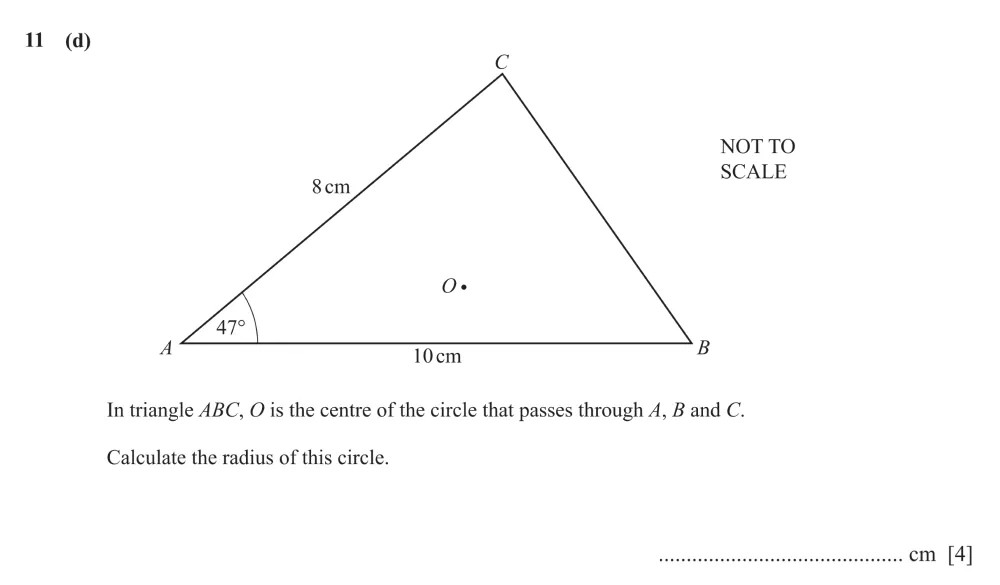 Question 11(d) - Cambridge IGCSE Maths Past Papers - Core Calculator - Paper 4 - TZ1 November 2023
