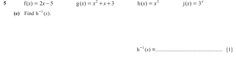 Question 5(e) - Cambridge IGCSE Maths Past Papers - Core Calculator - Paper 4 - TZ1 November 2023
