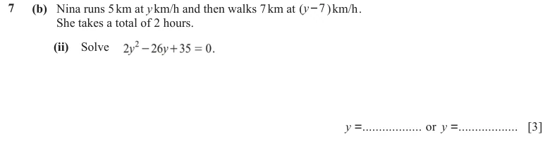 Question 7(b)(ii) - Cambridge IGCSE Maths Past Papers - Core Calculator - Paper 4 - TZ1 November 2023