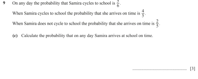 Question 9(c) - Cambridge IGCSE Maths Past Papers - Core Calculator - Paper 4 - TZ1 November 2023