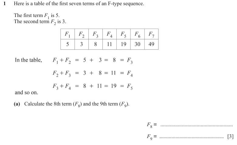Question 1(a) - Cambridge IGCSE Maths Past Papers - Core Calculator - Paper 5 - TZ1 November 2023