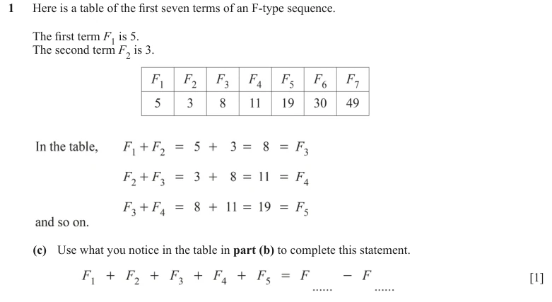 Question 1(c) - Cambridge IGCSE Maths Past Papers - Core Calculator - Paper 5 - TZ1 November 2023