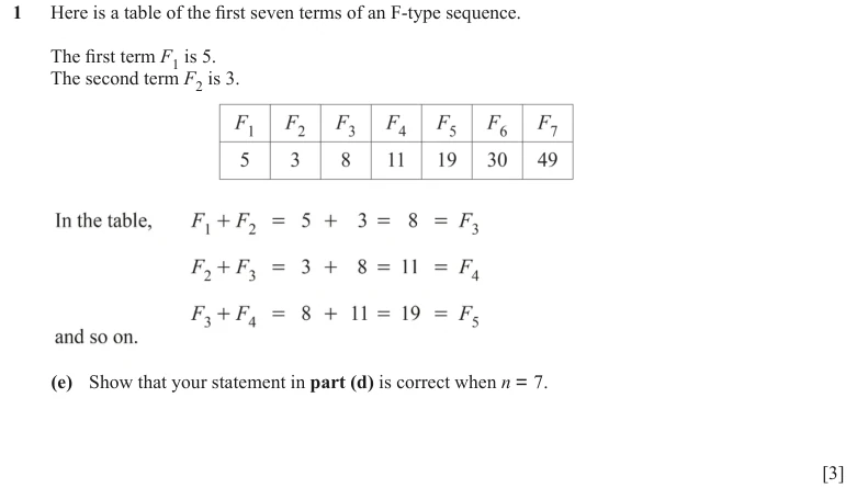 Question 1(e) - Cambridge IGCSE Maths Past Papers - Core Calculator - Paper 5 - TZ1 November 2023