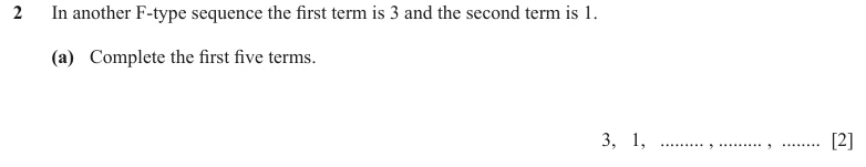 Question 2(a) - Cambridge IGCSE Maths Past Papers - Core Calculator - Paper 5 - TZ1 November 2023