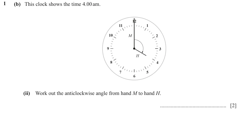 Question 1(b)(ii) - Cambridge IGCSE Maths Past Papers - Core Calculator - Paper 5 - TZ2 November 2023