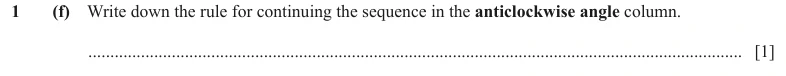 Question 1(f) - Cambridge IGCSE Maths Past Papers - Core Calculator - Paper 5 - TZ2 November 2023
