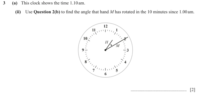 Question 3(a)(ii) - Cambridge IGCSE Maths Past Papers - Core Calculator - Paper 5 - TZ2 November 2023