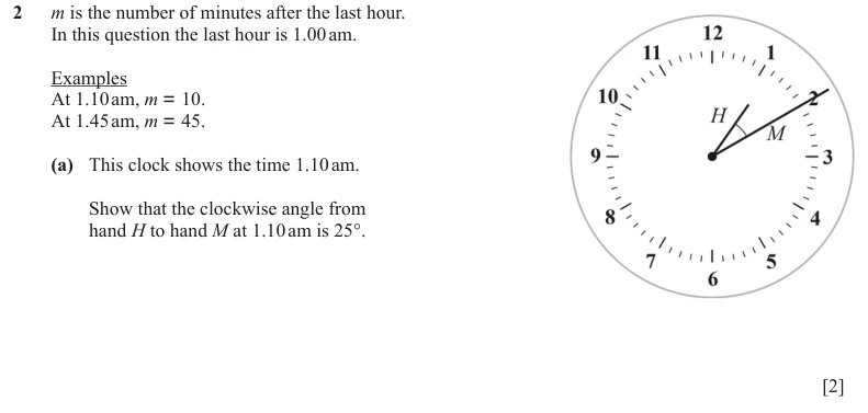 Question 2(a) - Cambridge IGCSE Maths Past Papers - Extended Calculator - Paper 6 - TZ2 November 2023