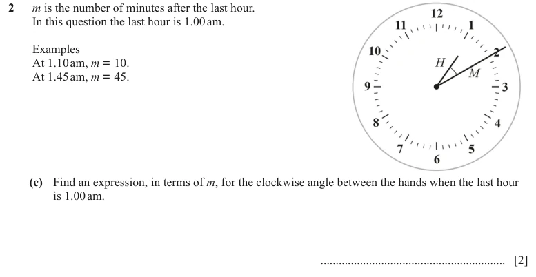 Question 2(c) - Cambridge IGCSE Maths Past Papers - Extended Calculator - Paper 6 - TZ2 November 2023
