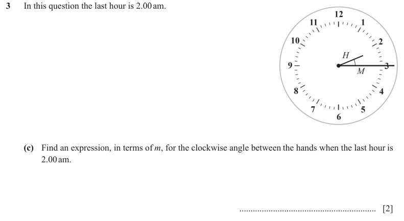 Question 3(c) - Cambridge IGCSE Maths Past Papers - Extended Calculator - Paper 6 - TZ2 November 2023