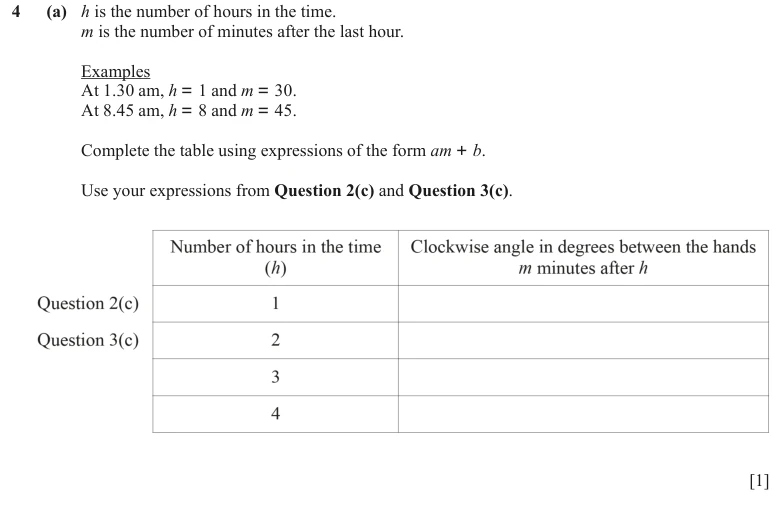 Question 4(a) - Cambridge IGCSE Maths Past Papers - Extended Calculator - Paper 6 - TZ2 November 2023
