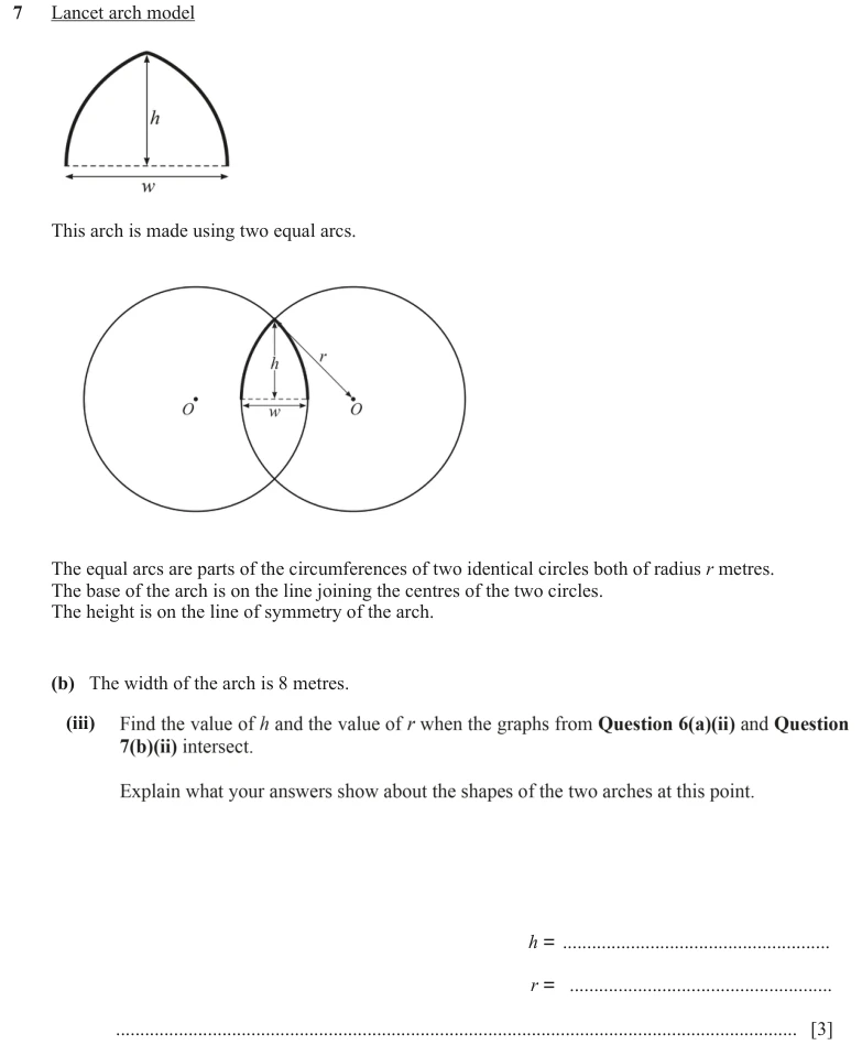 Question 7(b)(iii) - Cambridge IGCSE Maths Past Papers - Extended Calculator - Paper 6 - TZ2 November 2023