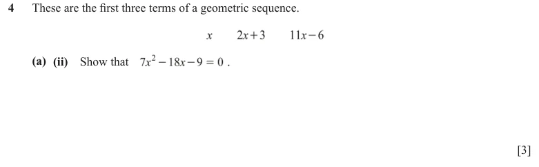 Question 4(a)(ii) - Cambridge IGCSE Maths Past Papers - Extended Calculator - Paper 6 - TZ3 November 2023