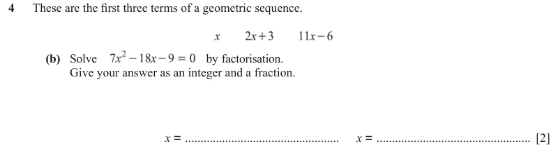 Question 4(b) - Cambridge IGCSE Maths Past Papers - Extended Calculator - Paper 6 - TZ3 November 2023