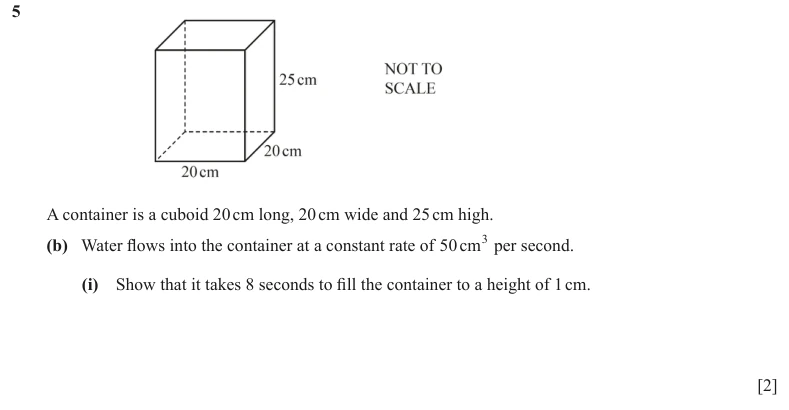 Question 5(b)(i) - Cambridge IGCSE Maths Past Papers - Extended Calculator - Paper 6 - TZ3 November 2023